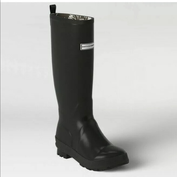 Smith and Hawken Tall Black Rubber Rain Boots - Picture 3 of 9